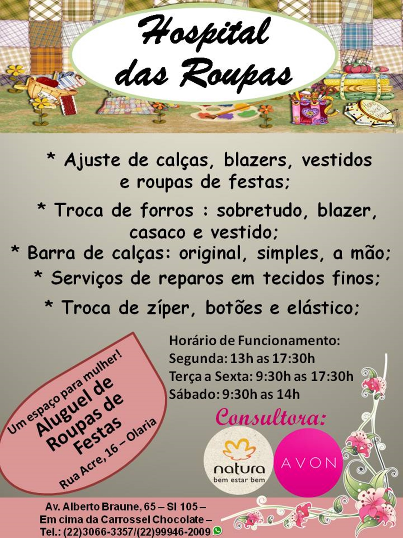 Nossos Serviços - Reformas de Roupas em geral - Aluguel de vestidos - Tingimento de Roupas  Nossos Serviços - Reformas de Roupas em geral - Aluguel de vestidos - Tingimento de Roupas