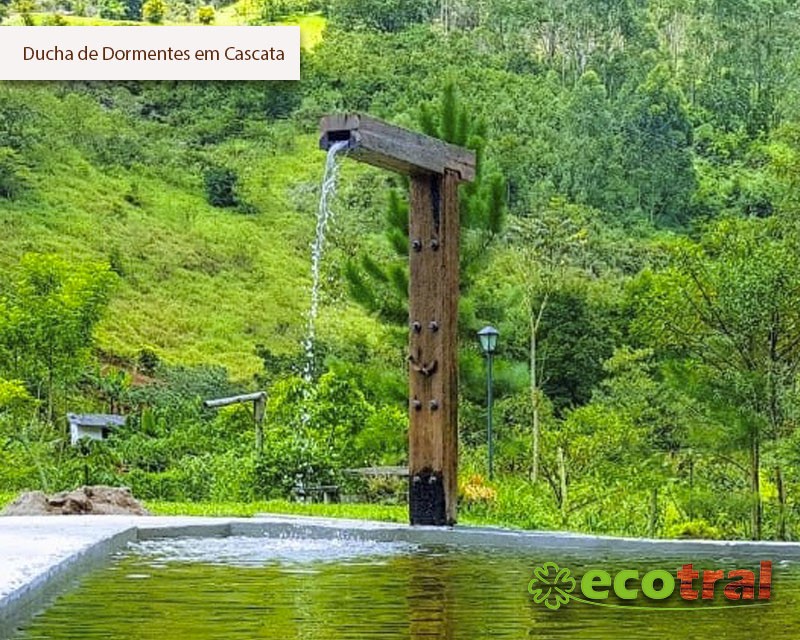 DUCHA CASCATA & CHUVEIRÃO RÚSTICOS EM DORMENTES DUCHA CASCATA & CHUVEIRÃO RÚSTICOS EM DORMENTES