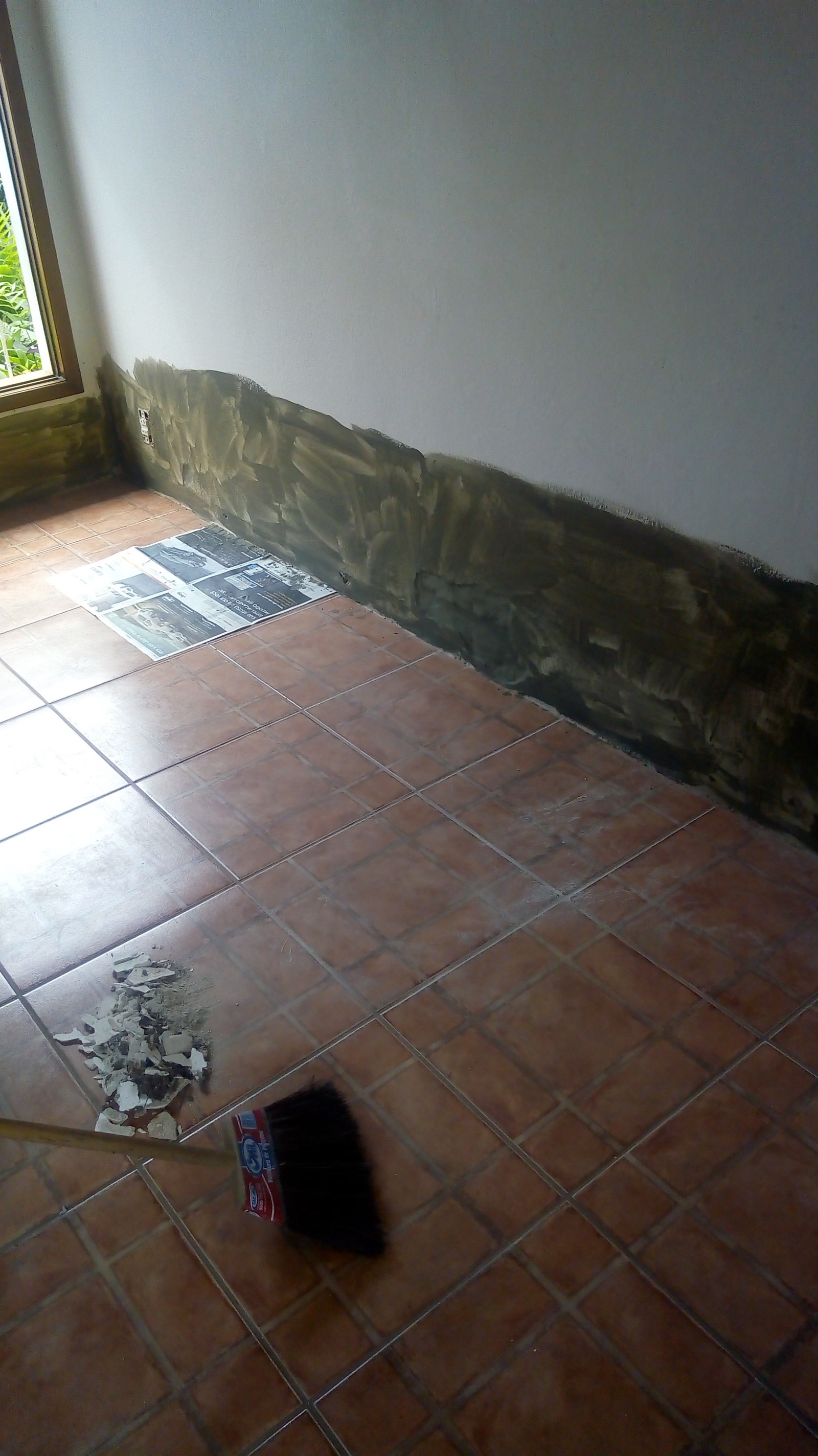 Colocação de pedras ornamentais