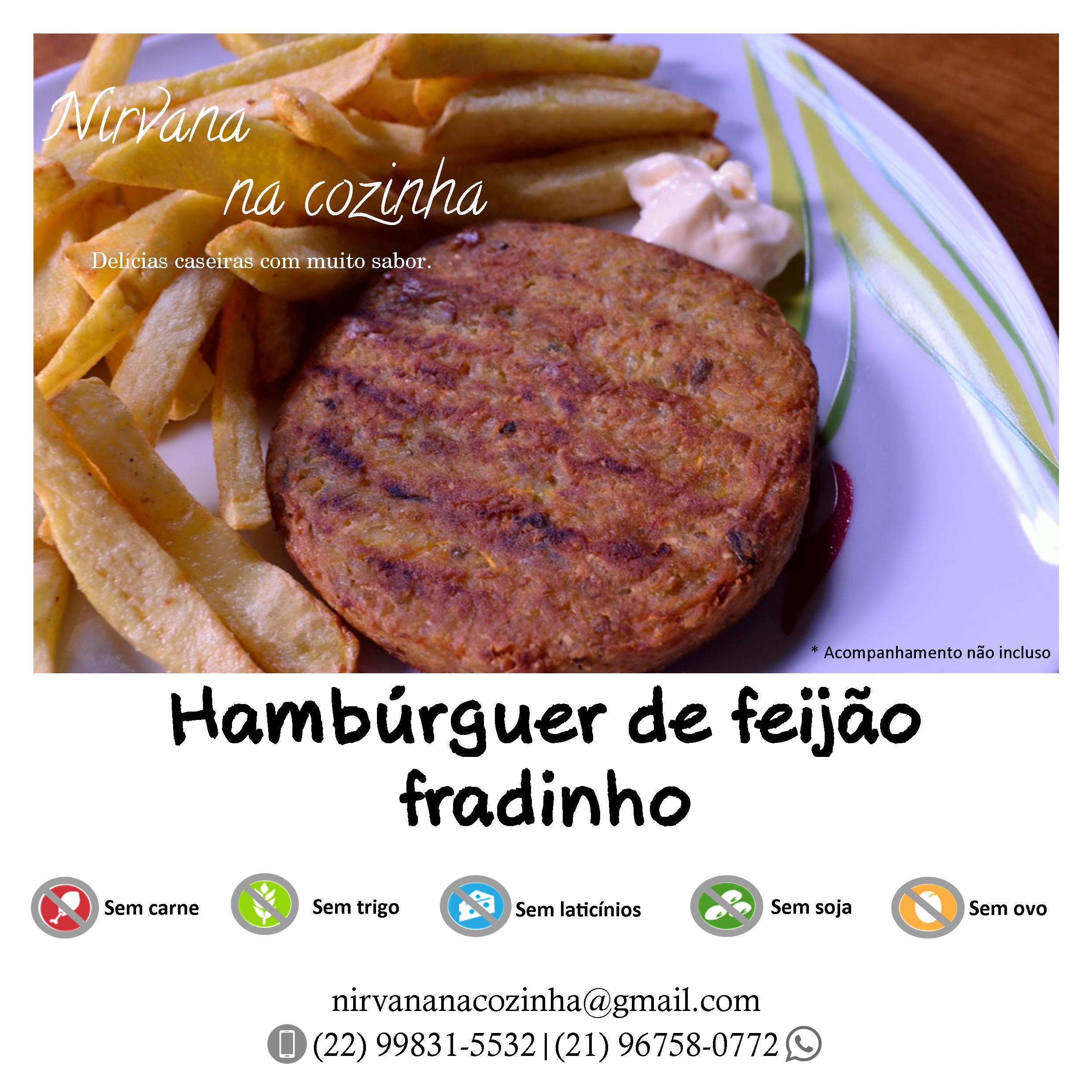 Opções de hambúrgueres vegetarianos/veganos