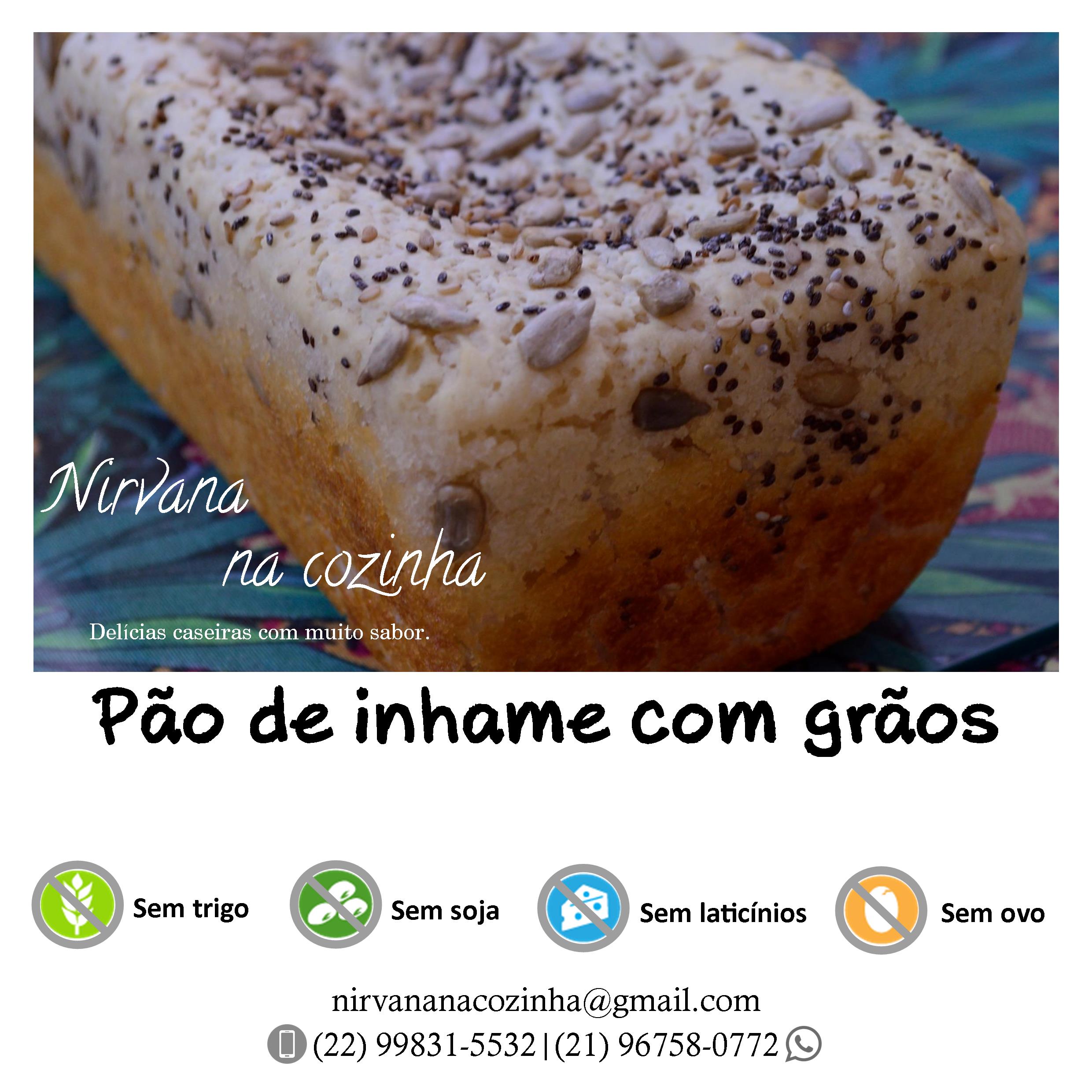 Opções de pães sem trigo, sem leite, sem soja, sem ovo